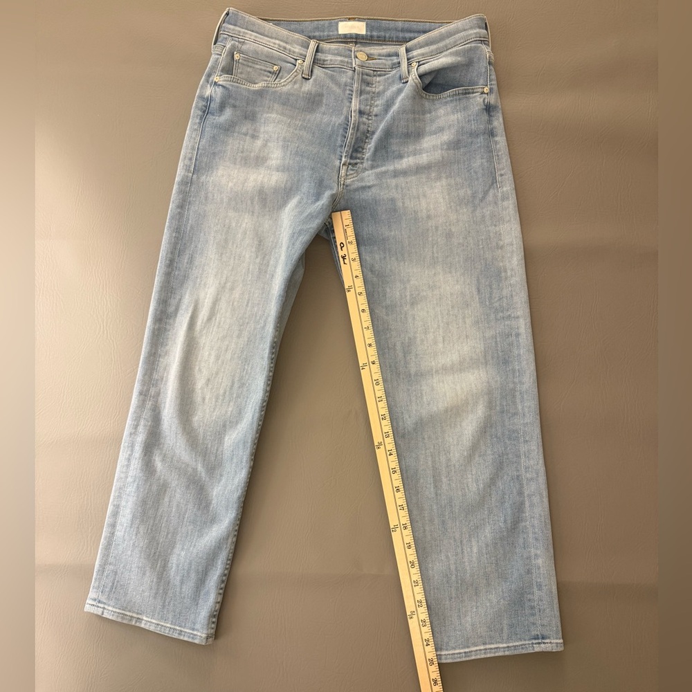 MOTHER Light Blue Straight-Leg Jeans TOMCAT Ankle Jeans Buttonfly (M-3) - Picture 10 of 16